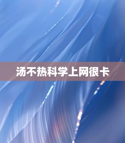汤不热科学上网很卡